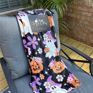 Halloween Ghost and Pumpkin Blanket